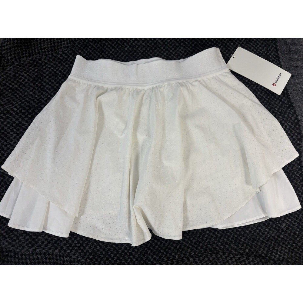 New Lululemon Skort Hotty Hot High Rise Skirt Tennis Golf White Size 6